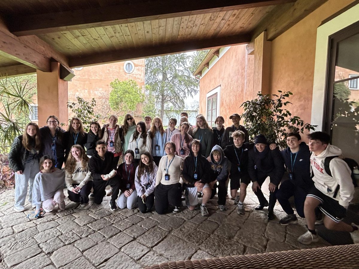 Students visit a Buffalo Mozzarella farm during a spring break trip to Italy.
